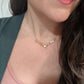 Tillman Diamond and Orange Sapphire V Necklace