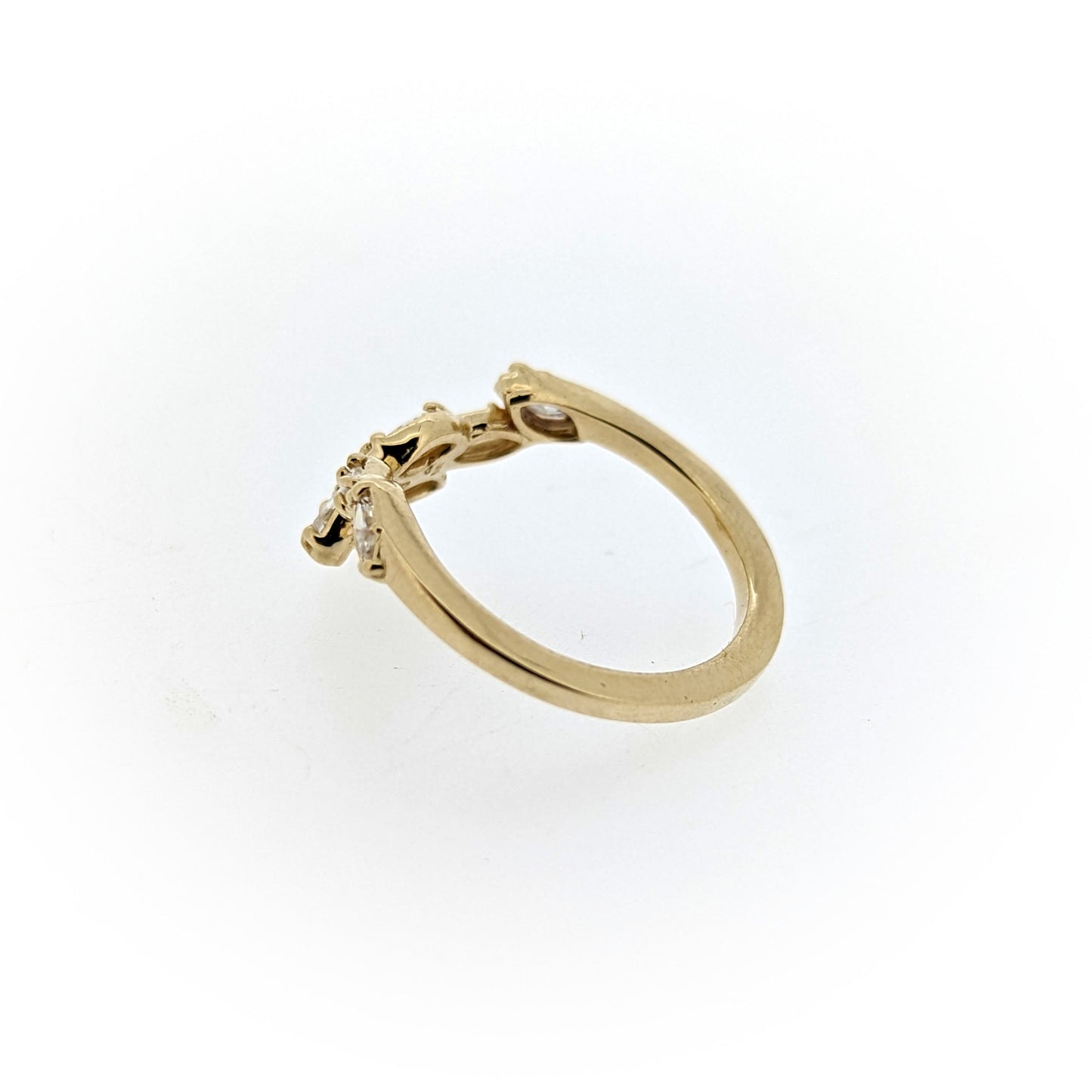Artemis Diamond or Moissanite Shadow Band Ring