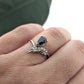 .99 CT Marianna Greenish Blue Sapphire Ring