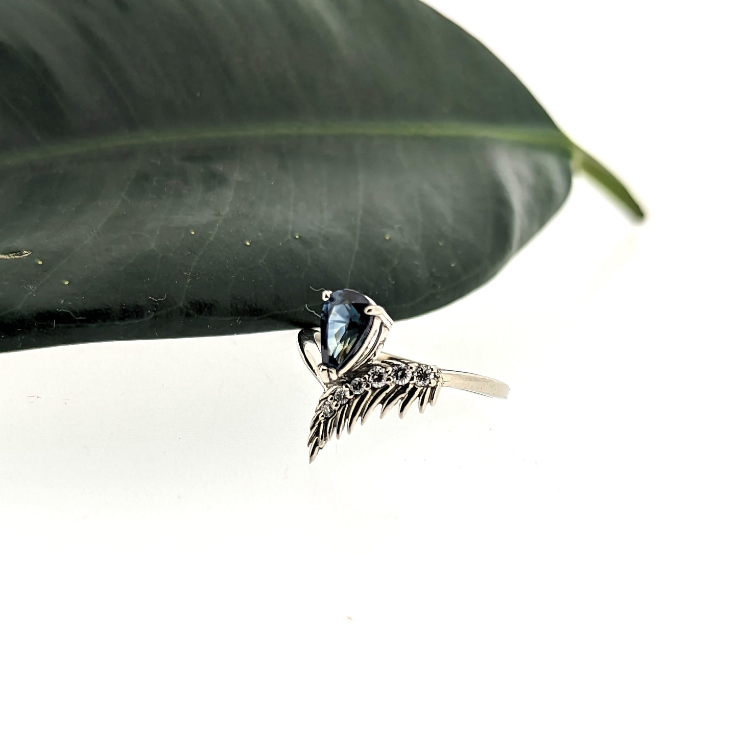 .99 CT Marianna Greenish Blue Sapphire Ring