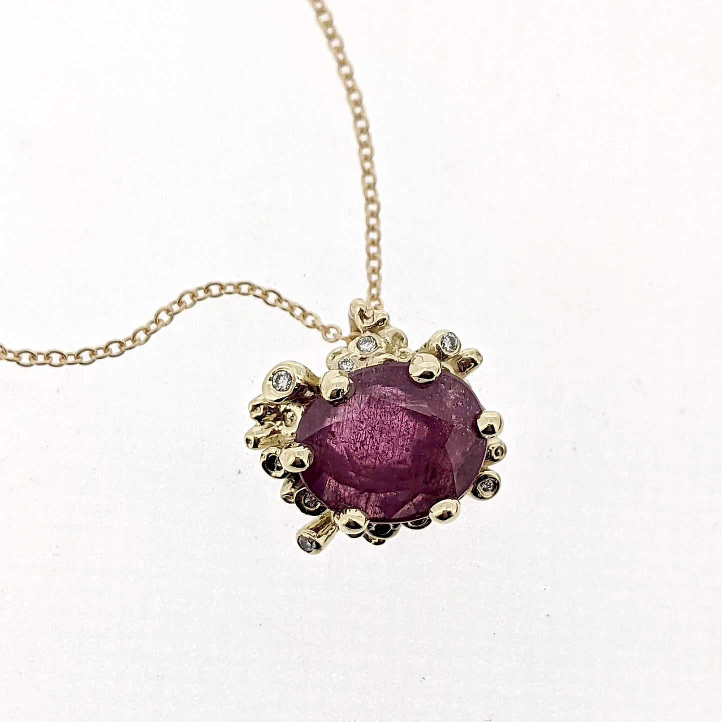 Pink Sapphire and Diamond Chloette Necklace