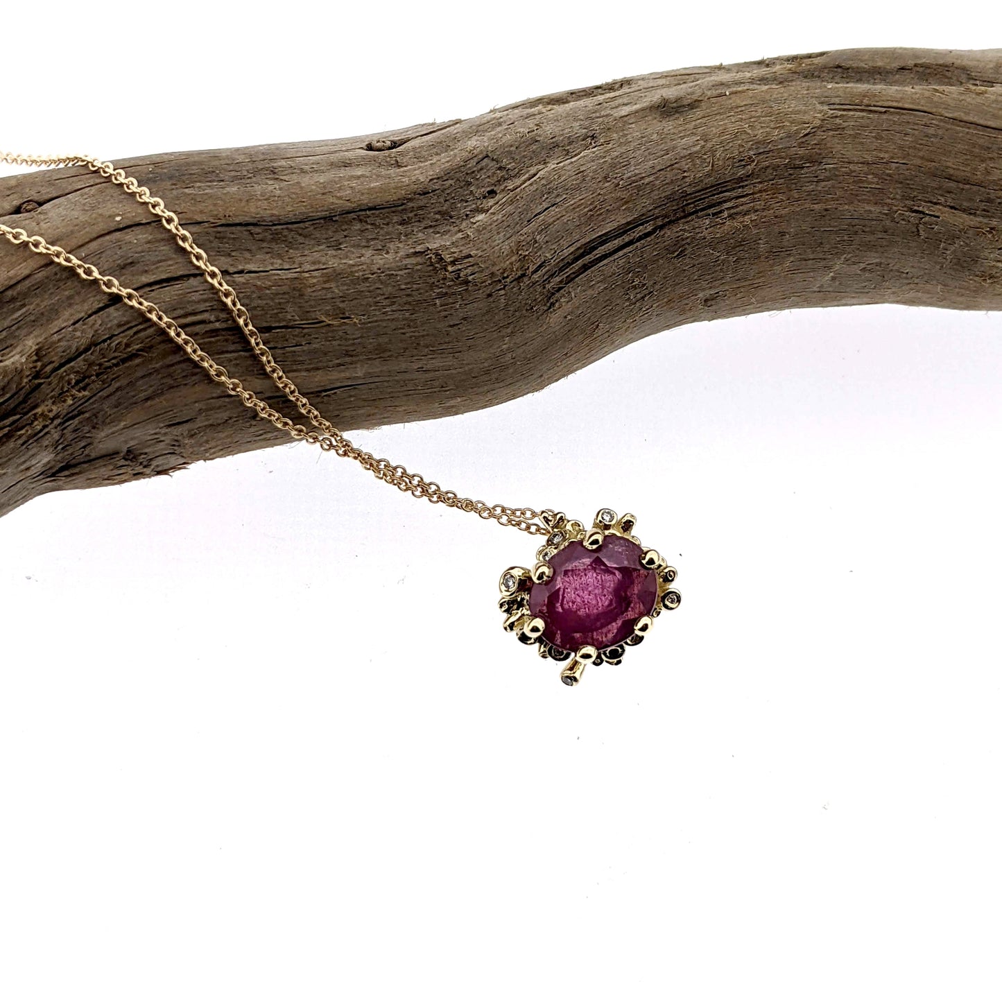 Pink Sapphire and Diamond Chloette Necklace