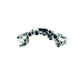 Full view of Sea Sponge Small Curve Ring on white background. This wedding band has a small curve of carved sea sponge texture on a thin silver band.