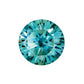 Round Teal Moissanite